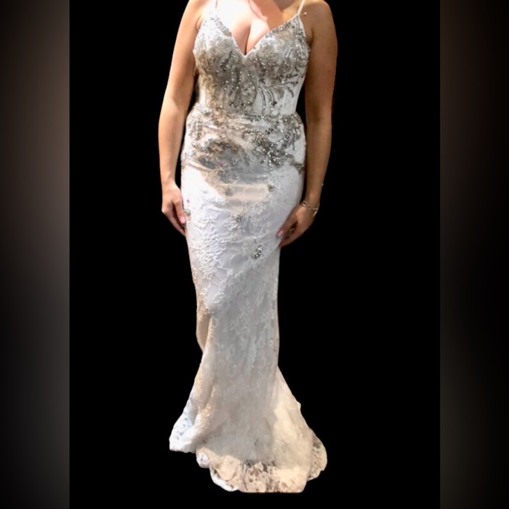 Designer Crystal Beaded Gown